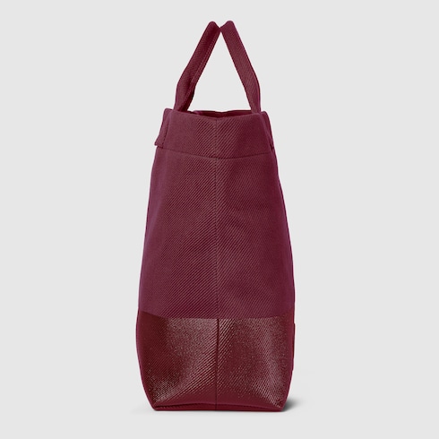 Large embossed canvas tote bag