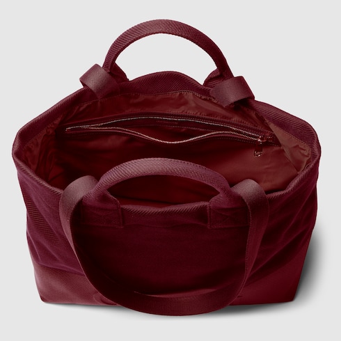 Large embossed canvas tote bag