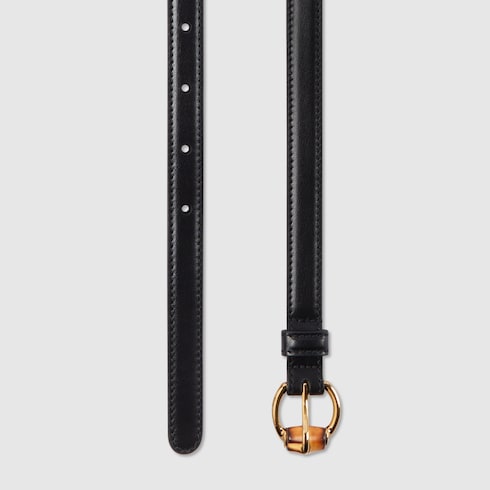 Ceinture fine avec boucle détail bambou