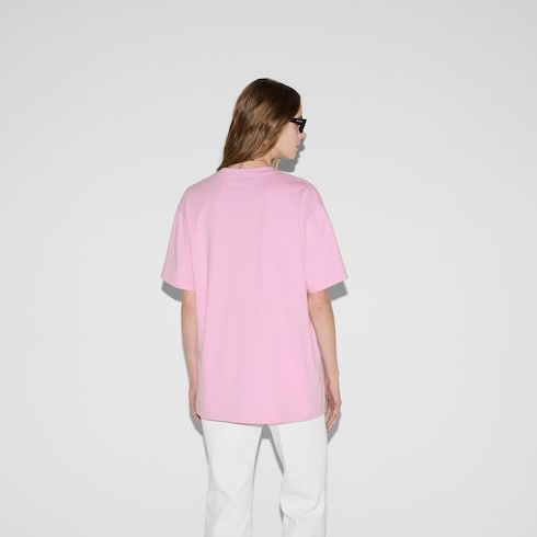 T-shirt in jersey di cotone stampato