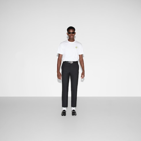 T-shirt in jersey di cotone con ricamo