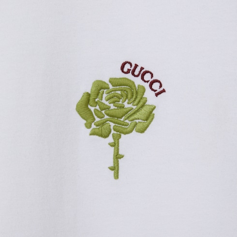 T-shirt in jersey di cotone con ricamo