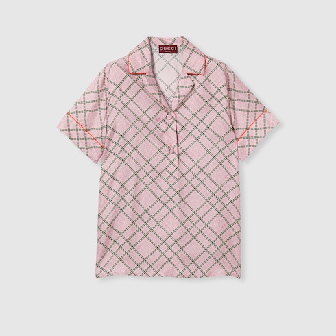Camicia in twill di seta stampato