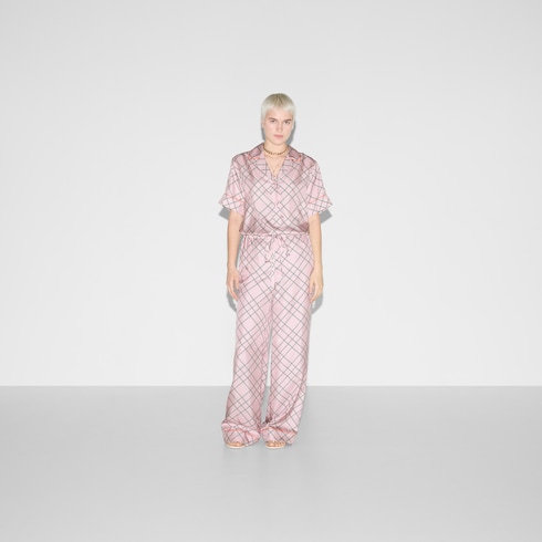 Camisa de sarga de seda con estampado