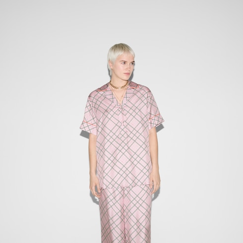 Camisa de sarga de seda con estampado