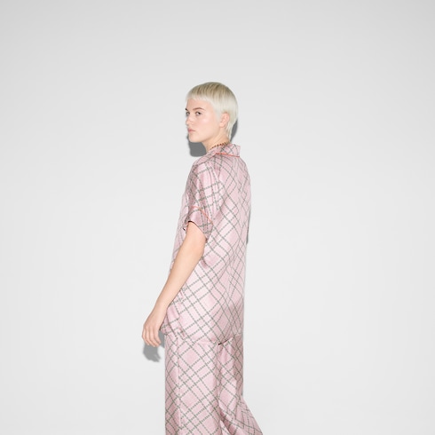 Camisa de sarga de seda con estampado