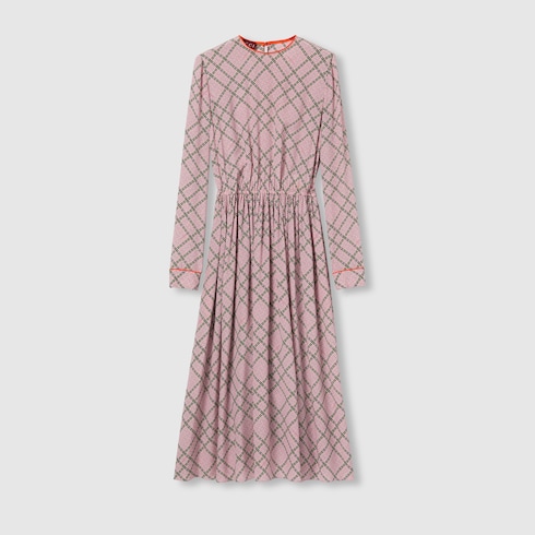 Printed silk dress