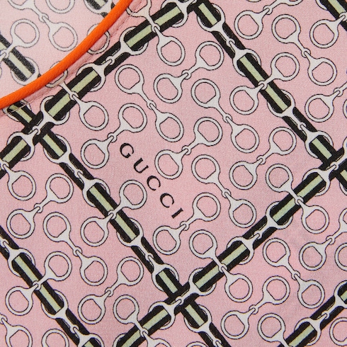 Kleid aus Seide mit Print