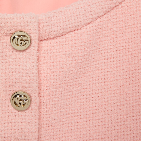 Mini abito in tweed di cotone