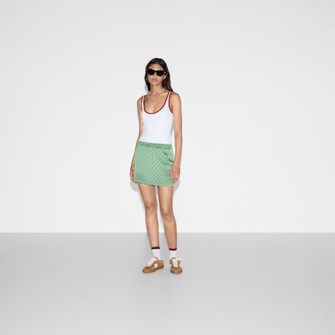 Mini-jupe en satin GG