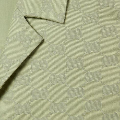 Abito midi in gabardina di cotone GG