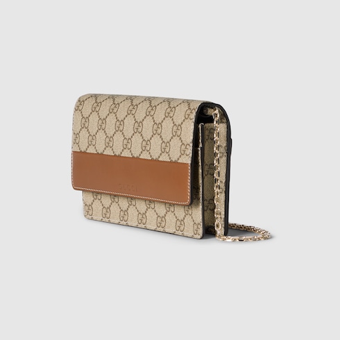 GG Emblem Brieftasche mit Kettenriemen