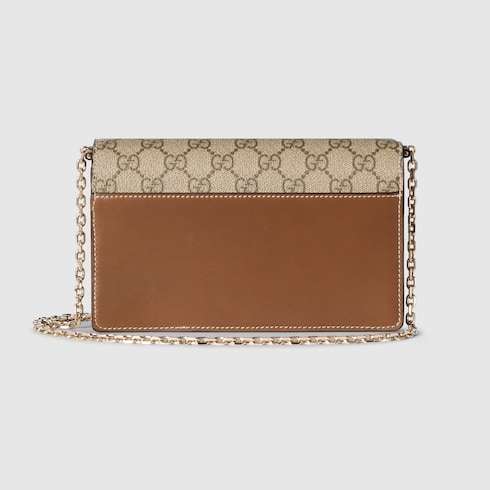 GG Emblem Brieftasche mit Kettenriemen