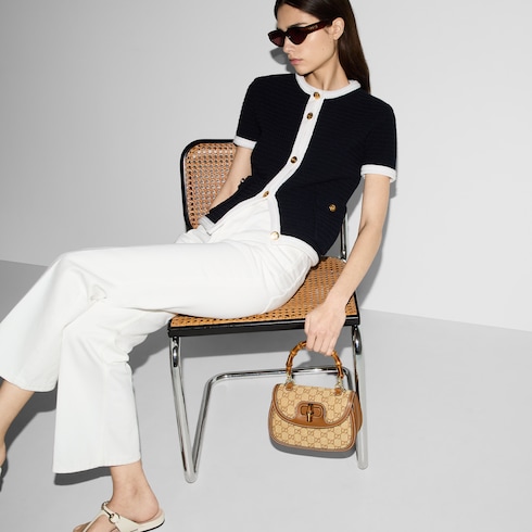 Bolso de mano pequeño Gucci Bamboo 1947