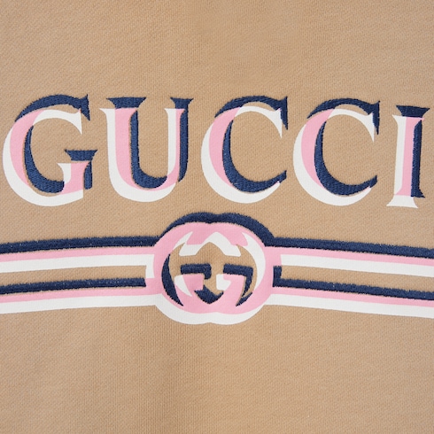 Cotton hooded sweatshirt with print