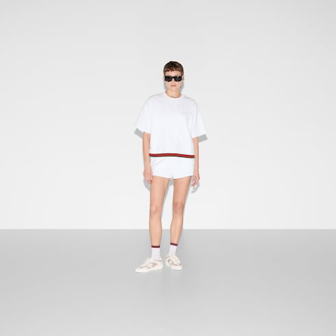 Haut court en jersey de coton avec bande Web
