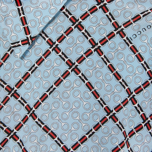 Bluse aus Crêpe de Chine mit Print