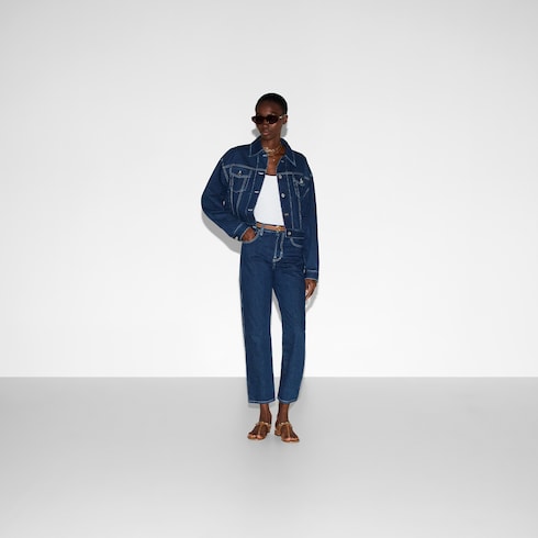 Giacca corta in denim dallo stile rilassato
