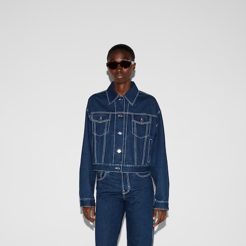 Giacca corta in denim dallo stile rilassato