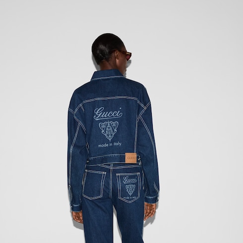 Giacca corta in denim dallo stile rilassato