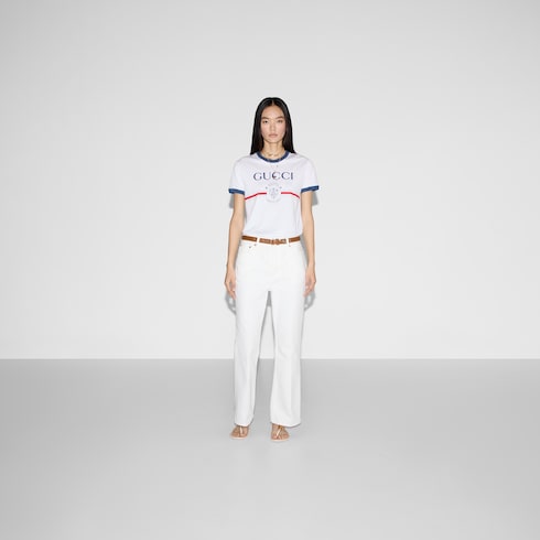 Cotton jersey T-shirt with print