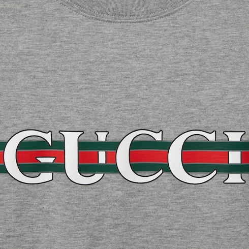T-shirt in jersey di cotone stampato