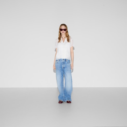 Chemise en macramé de coton