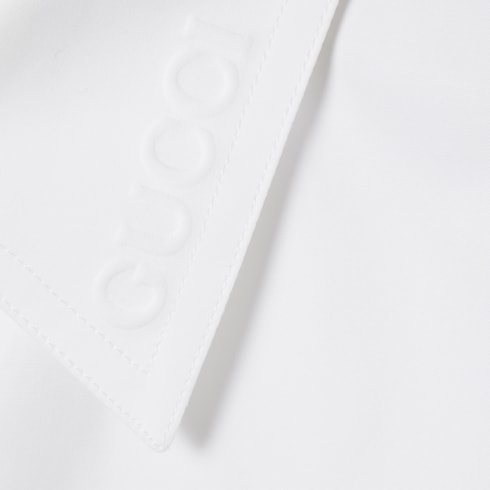 Hemd aus Baumwollpopeline mit Gucci Logo