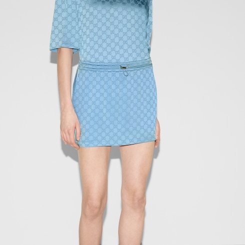 GG satin mini skirt