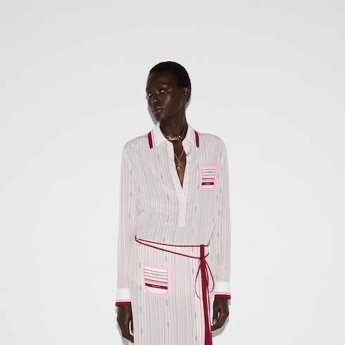 Camicia in seta stampata