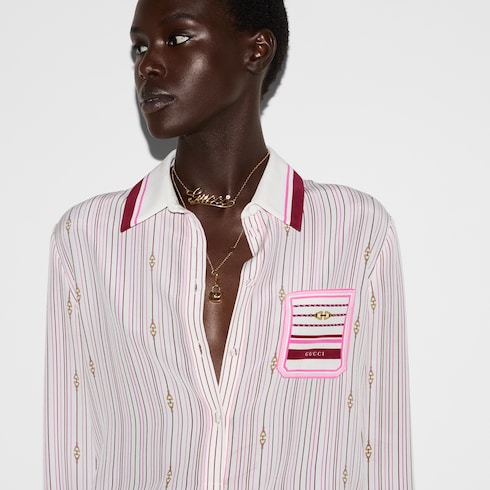 Camicia in seta stampata