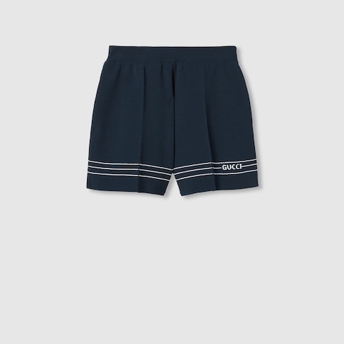 Fabric shorts with intarsia Detail 2