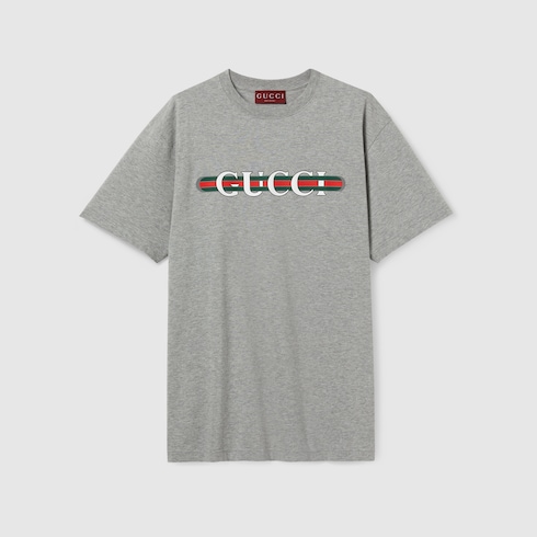 T-shirt in jersey di cotone stampato