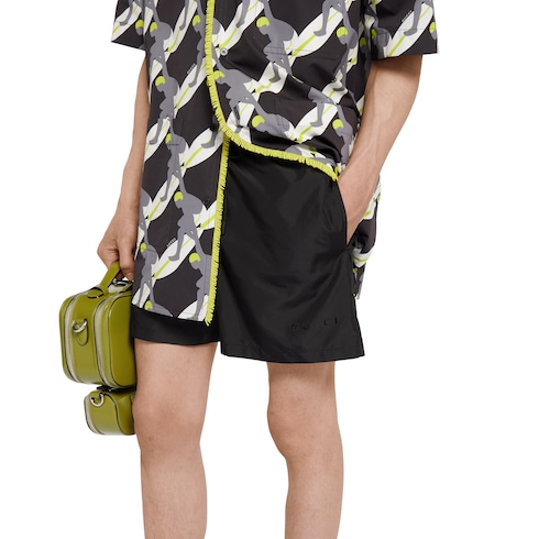 Technical poplin swim short