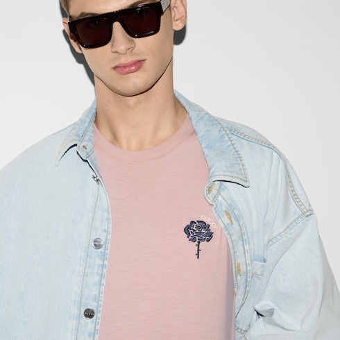 T-Shirt aus Baumwolljersey mit Stickerei