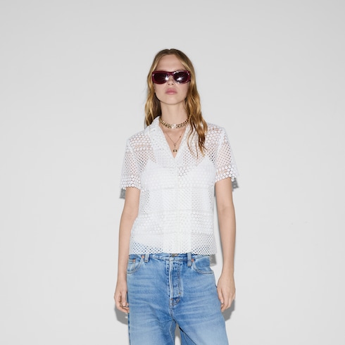 Chemise en macramé de coton