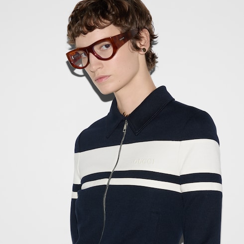 Veste en jersey de coton avec broderie