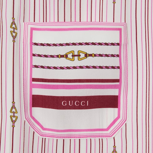 Falda de seda con estampado