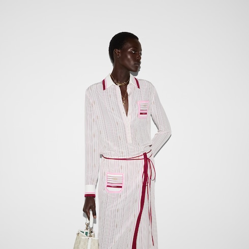 Chemise en soie imprimée