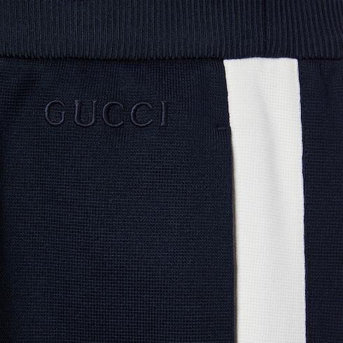 Cotton jersey pants with embroidery