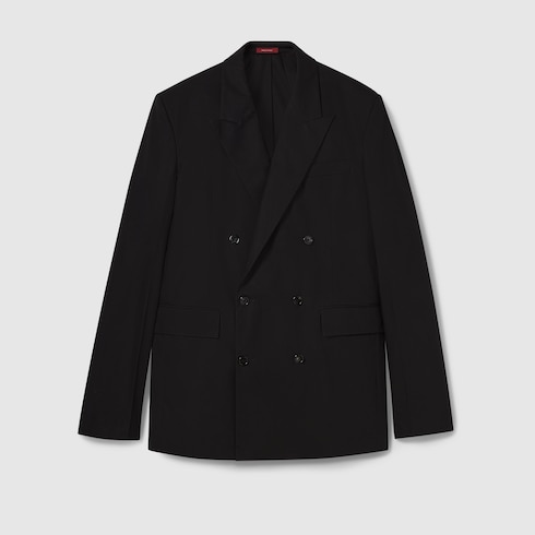 Double-breasted cotton poplin jacket Detail 2