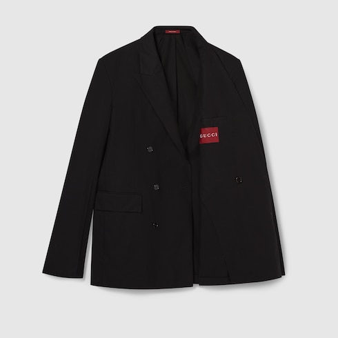 Double-breasted cotton poplin jacket Detail 7