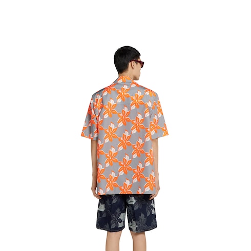 Camicia in popeline di cotone stampato