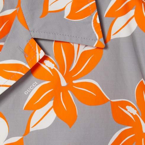Camicia in popeline di cotone stampato