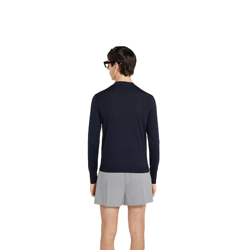 Cardigan aus feinem Wollstrick mit Intarsie
