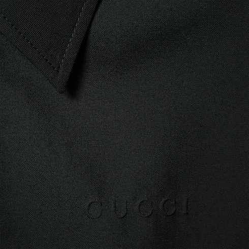 Embossed wool twill zip jacket Detail 6