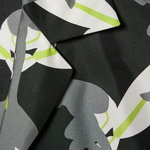 Camisa Bowling de seda con estampado