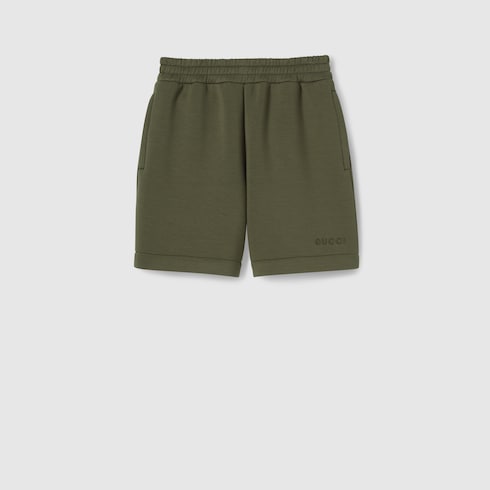 Embroidered jersey shorts