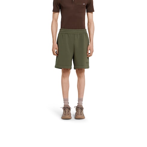 Embroidered jersey shorts