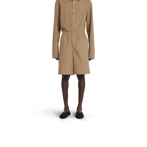 Cotton poplin shorts